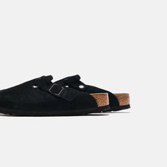 Birkenstock WMNS Boston Soft Footbed Suede - Black | Kith Black