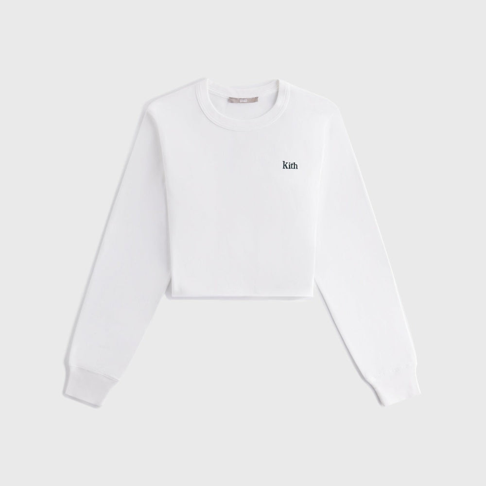 Kith Women Lucy Cropped Long Sleeve II Tee - White | Kith White