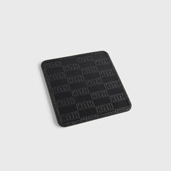 Kith Monogram Leather Coasters - Black | Kith Black