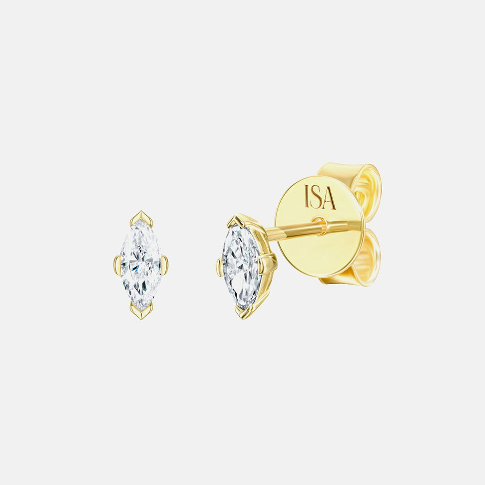 Isa Grutman Marquis Diamond Studs 14K Gold - Yellow Gold | Kith Yellow Gold