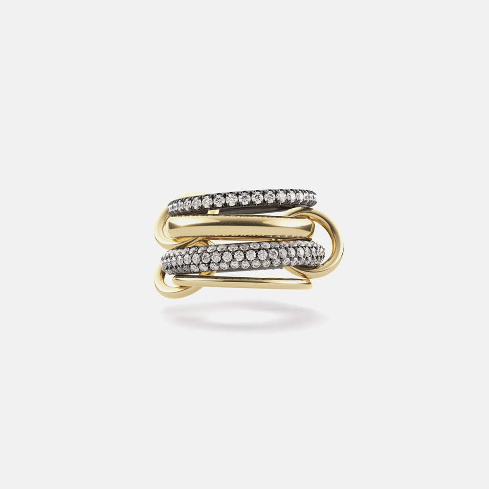 Spinelli Kilcollin Vega Gold 3 Link Ring - Black Rhodium Plated Silver | Kith Black Rhodium Plated Silver