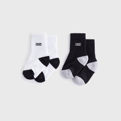 Kith Baby Toddler Classic Crew 2-Pack Socks - White | Kith White