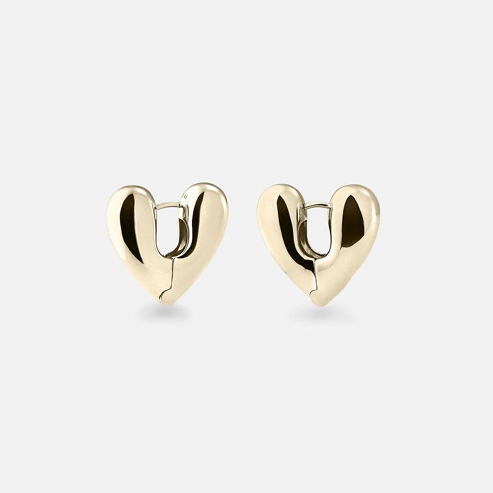 Annika Inez Large Heart Hoops - Gold | Kith Gold