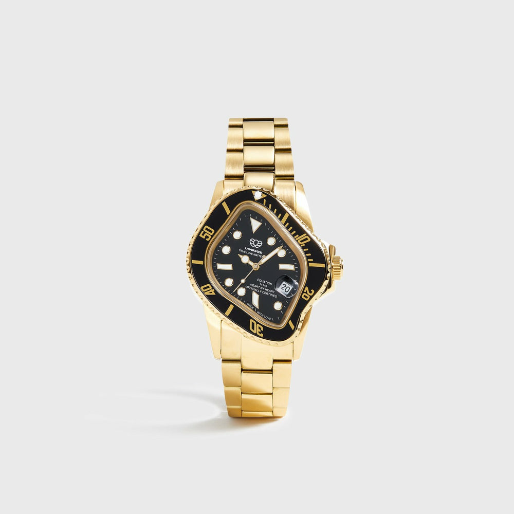 LAARVEE Golden Precision Steel - Black Bezel / Black Dial | Kith Black Bezel / Black Dial