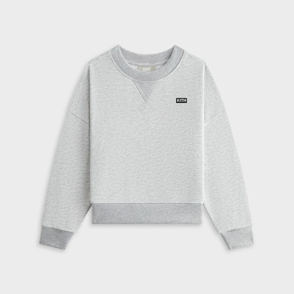 Kith Kids Long Sleeve Nelson Crewneck - Light Heather Grey | Kith Light Heather Grey