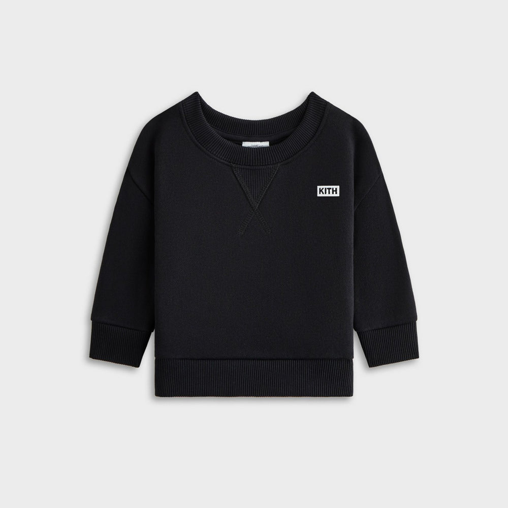 Kith Baby Long Sleeve Nelson Crew - Black | Kith Black