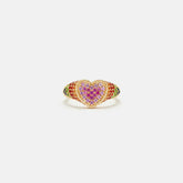 Yvonne Leon Baby Chevalier Coeur Rainbow Ring - Multi | Kith Multi