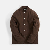 Tekla Poplin Long Sleeve Pajama Shirt - Coffee | Kith Coffee