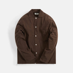 Tekla Poplin Long Sleeve Pajama Shirt - Coffee | Kith Coffee