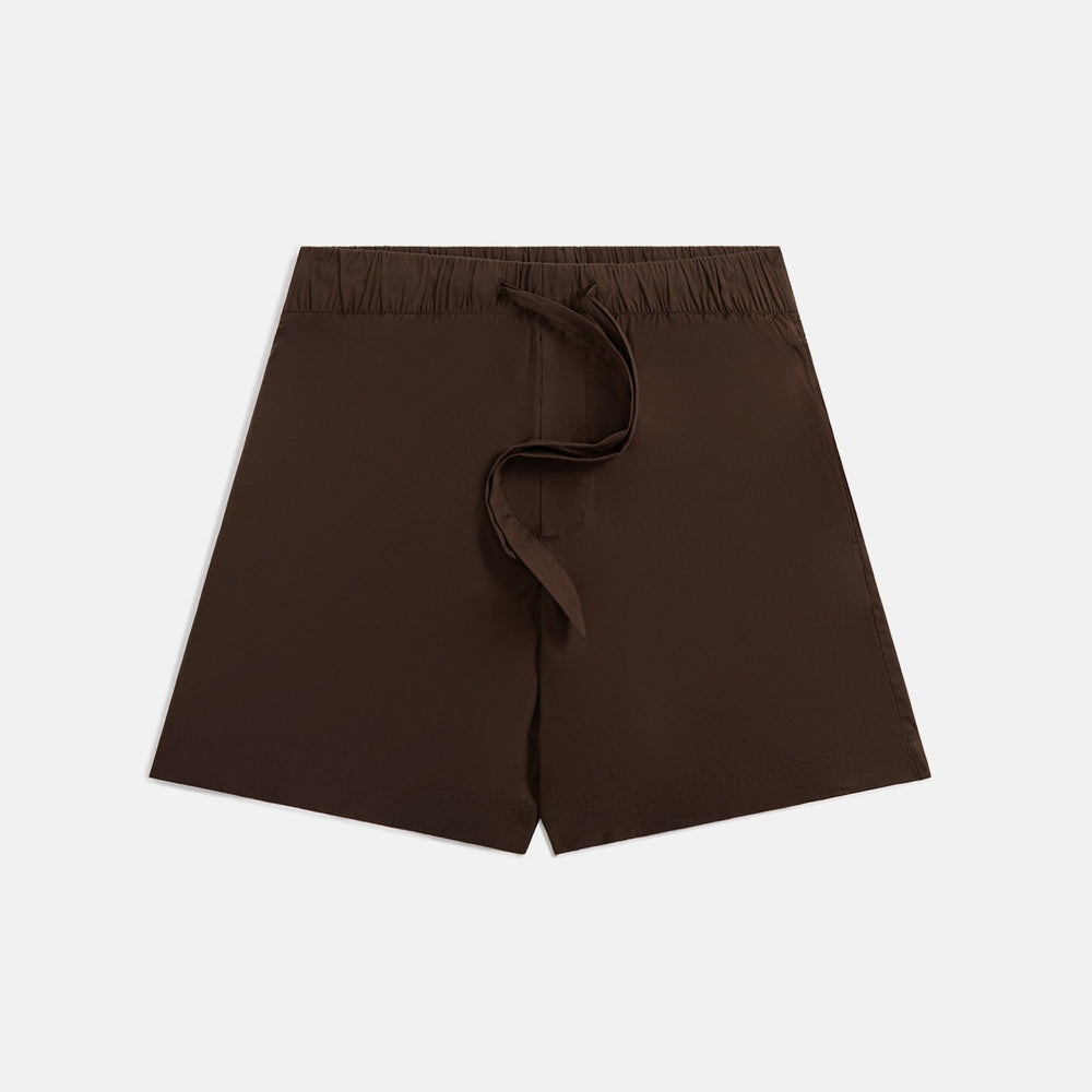 Tekla Poplin Pajama Shorts - Coffee | Kith Coffee