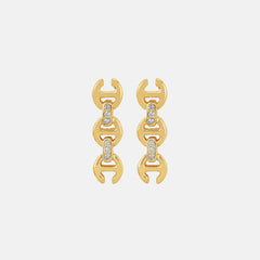 Hoorsenbuhs 3MM Toggle Stud Earrings with Diamonds - Yellow | Kith Yellow