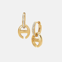 Hoorsenbuhs Klaasp Earrings with Diamonds - Yellow Gold | Kith Yellow Gold