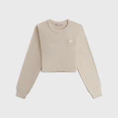 Kith Women Lucy Cropped Long Sleeve II Tee - Bare | Kith Bare
