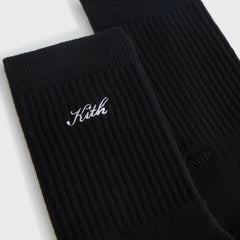 Kith Women Script Classic Crew Socks - Black | Kith Black