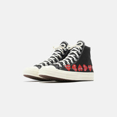 Comme Des Garçons Play x Converse Multi Heart High Top - Black / Red | Kith Black / Red