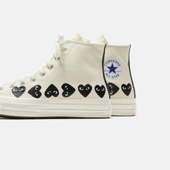 Comme Des Garçons Play x Converse Multi Heart High Top - Beige / Black | Kith Beige / Black