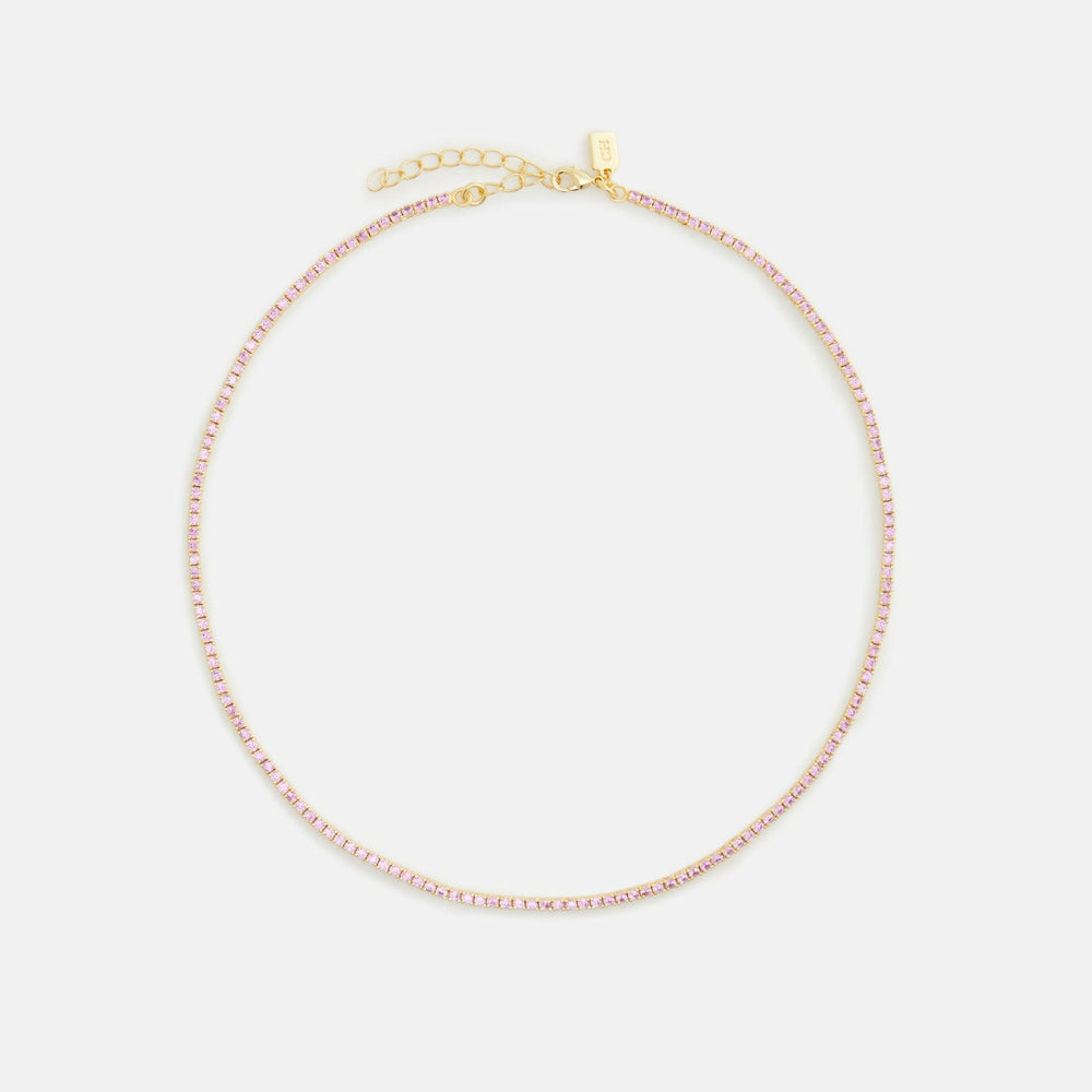 Crystal Haze Mini Serena Necklace - Pink | Kith Pink