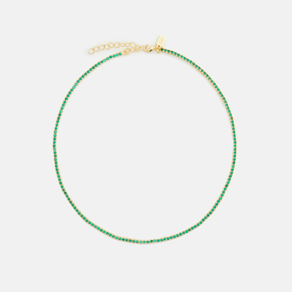 Crystal Haze Mini Serena Necklace - Green | Kith Green