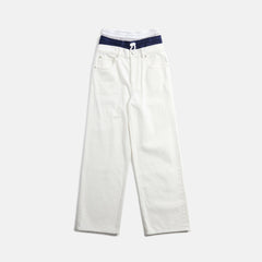 T by Alexander Wang Pre-Styled Tri-Layer 5 Pocket Jean - White | Kith White