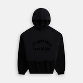 Essentials Nylon Fleece Hooded Sweater - Jet Black | Kith Jet Black