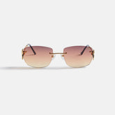Vintage Frames Flamingo 24Kt Yellow Gold - Brown Triple Gradient | Kith Brown Triple Gradient
