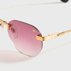 Vintage Frames Detroit Player Drill Mount 24KT Gold - Burgundy Gradien | Kith Burgundy Gradient