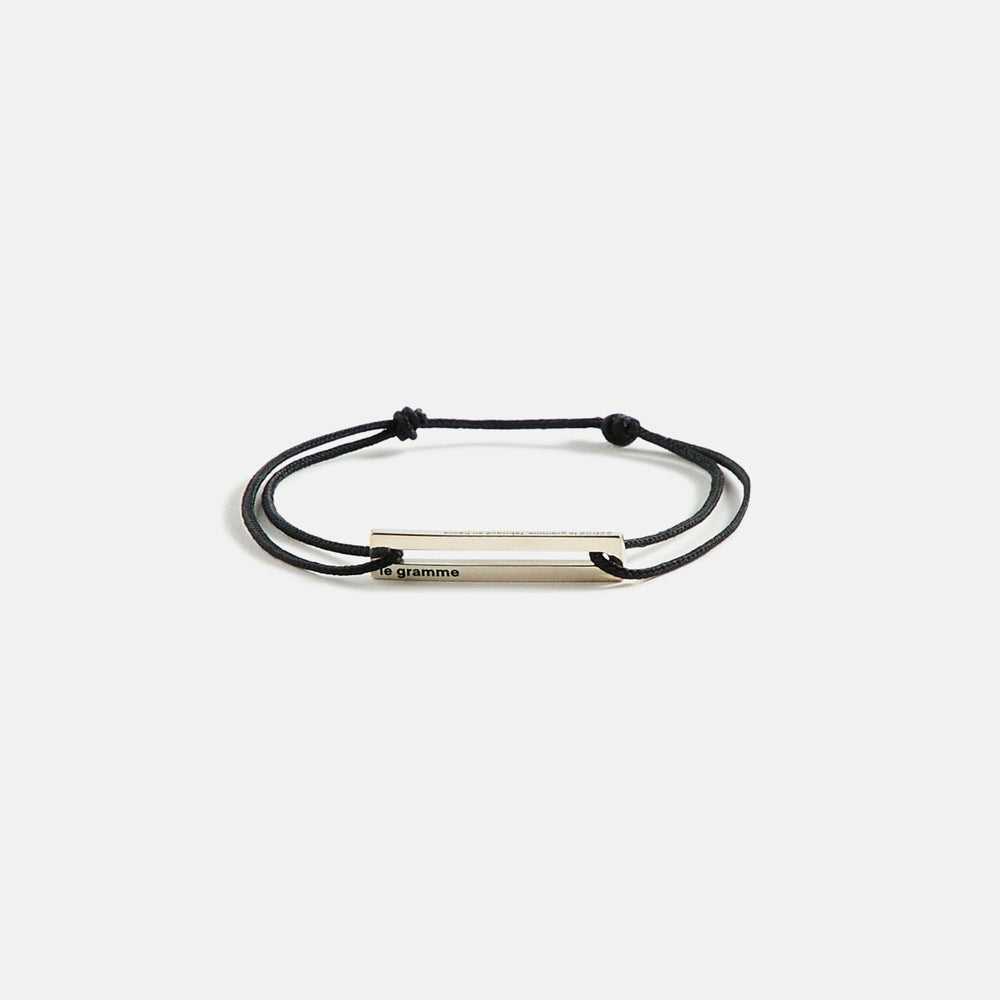 Le Gramme 1.7g Cord Bracelet - Black / Silver | Kith Black / Silver