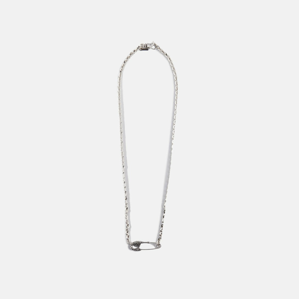 Emanuele Bicocchi Arabesque Safety Pin Necklace Large - Silver | Kith Silver