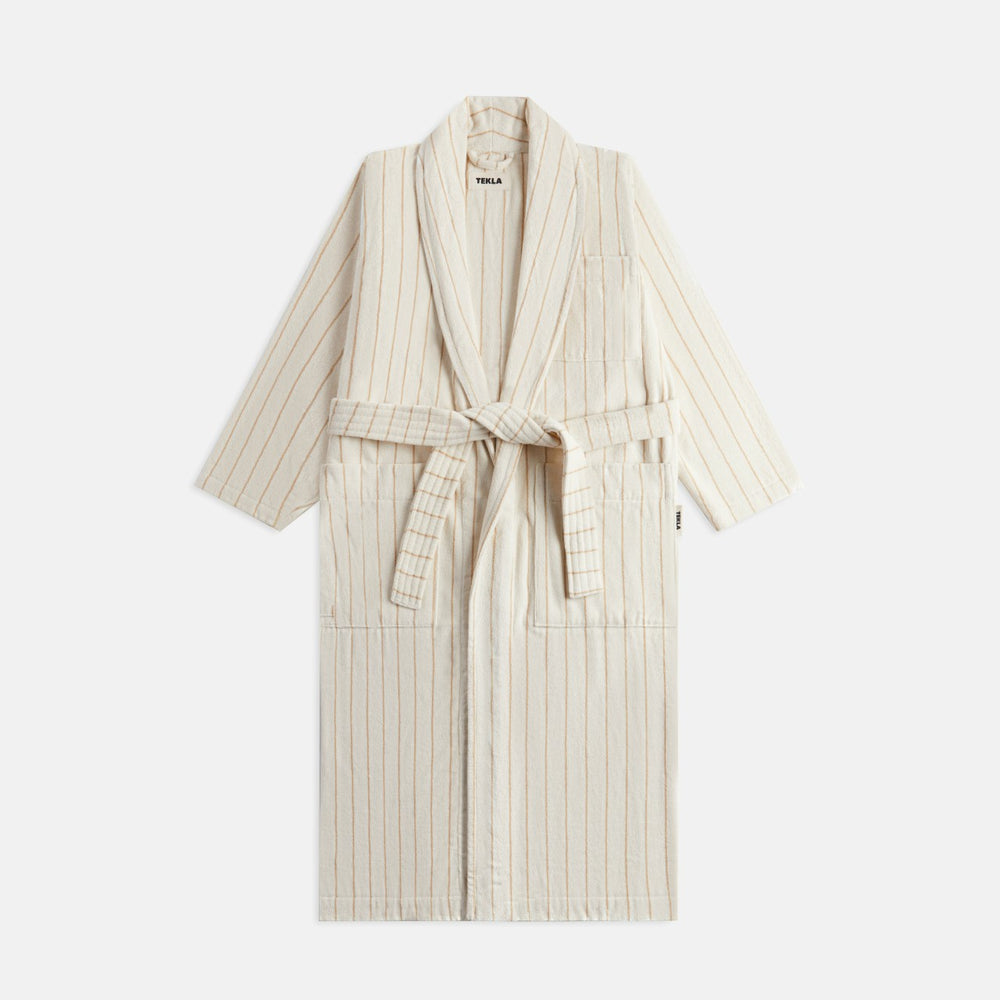 Tekla Classic Bathrobe - Sienna Stripes | Kith Sienna Stripes