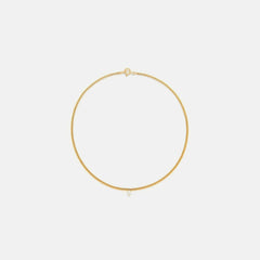 Yvonne Leon Collier Gourmette Flottant Diamant Poire - Yellow | Kith Yellow