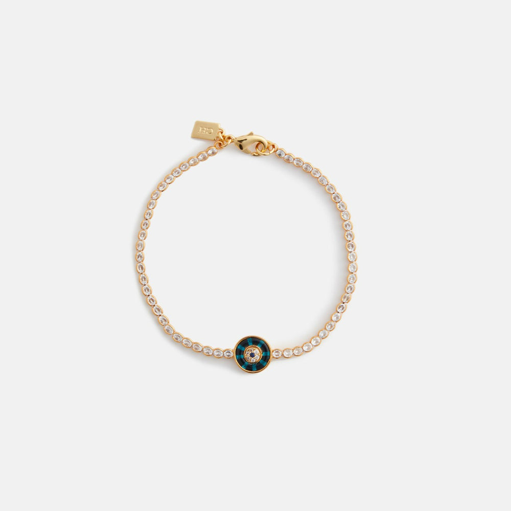Crystal Haze Evil Eye Protection Bracelet - Gold | Kith Gold