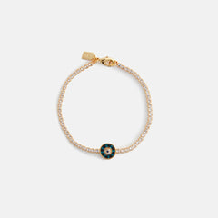 Crystal Haze Evil Eye Protection Bracelet - Gold | Kith Gold