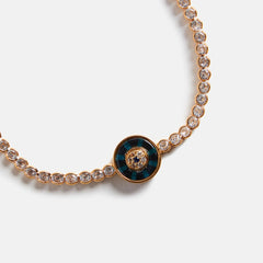 Crystal Haze Evil Eye Protection Bracelet - Gold | Kith Gold