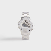 LAARVEE Sinngouki Silver Precision Steel - Translucent Bezel / White D | Kith Translucent Bezel / White Dial