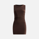 Norma Kamali Sleeveless Pickleball Mini Dress - Chocolate | Kith Chocolate