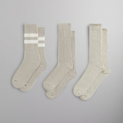 Kith Three Pack Mixed Cotton Socks - Carabiner Heather | Kith Carabiner Heather