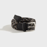 Anderson's Woven Leather Belt - Grey / Tan / Brown | Kith Grey / Tan / Brown