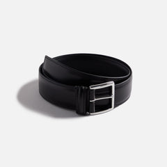 Anderson's Stitched Trimmed Semi Formal Leather Belt - Black | Kith Black