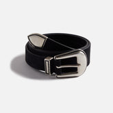 Anderson's Narrowing Detail Western Nubuck Leather Belt - Black | Kith Black