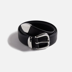 Anderson's Tanned Leather Belt With Metal Tip And Keeper - Black | Kith Black