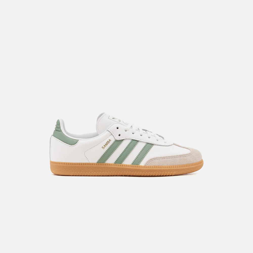 adidas Kids Samba OG - Cloud White / Silver Green / Gum | Kith Cloud White / Silver Green / Gum