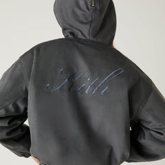 Kith Women Nylas Microsuede Zip Hooded Bomber - Asteroid | Kith Asteroid