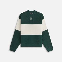Kith Women Ashwin Cable Panelled Crewneck - Stadium | Kith Stadium