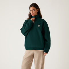 Kith Women Hunter III Crest Quarter Zip - Chronicle | Kith Chronicle