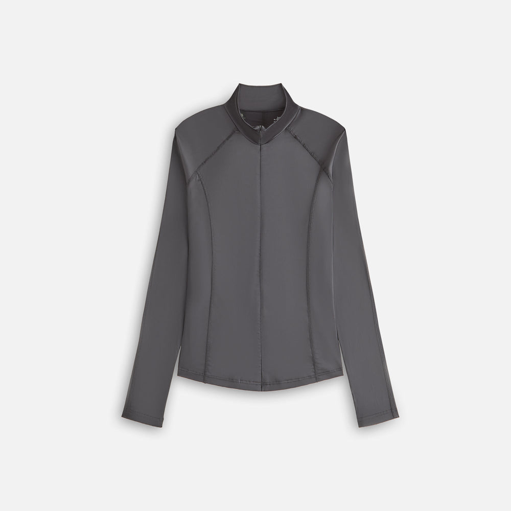 Kith Women Alida Stretch Satin Zip Top - Void | Kith Void