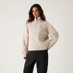 Kith Women Hunter Cable Panelled Quarter Zip - Sandy Heather | Kith Sandy Heather
