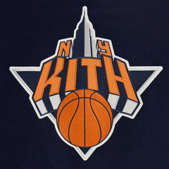 Kith for the New York Knicks Empire Wool Coaches Jacket - Nocturnal | Kith Nocturnal