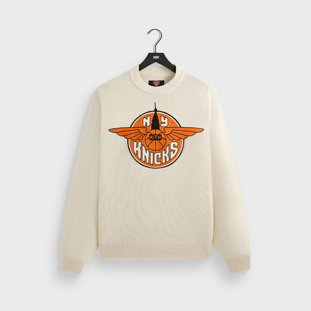 Kith for the New York Knicks Wings Lewis Sweater - Sandrift | Kith Sandrift