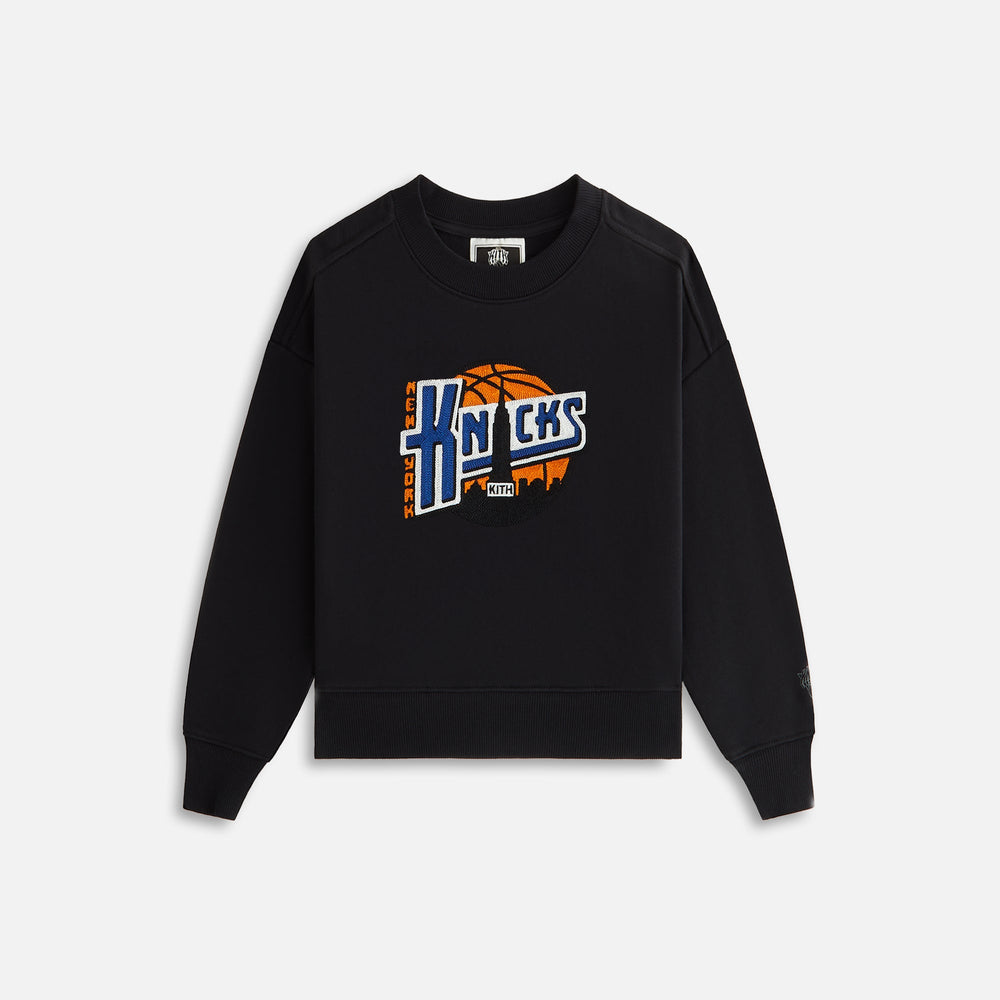 Kith Kids for the New York Knicks City Nelson Crewneck - Black | Kith Black