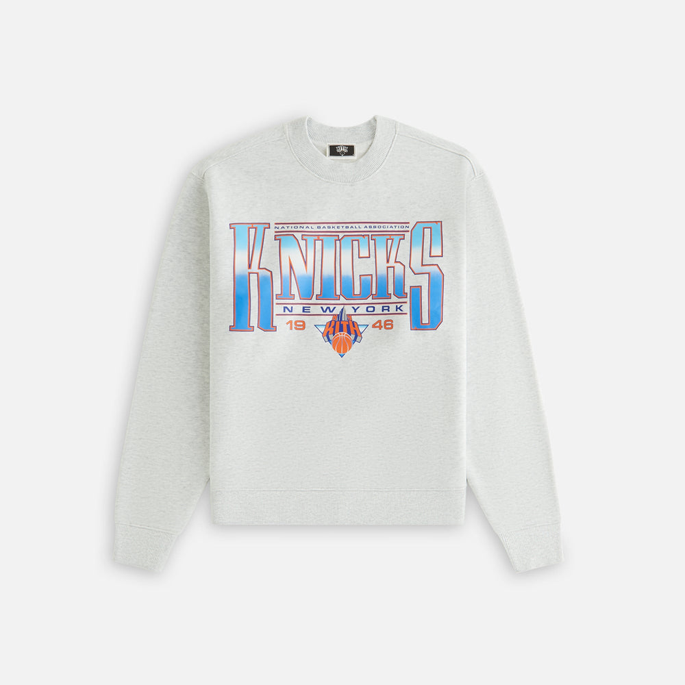 Kith Women for the New York Knicks Ashwin Crewneck - Light Heather Gre | Kith Light Heather Grey